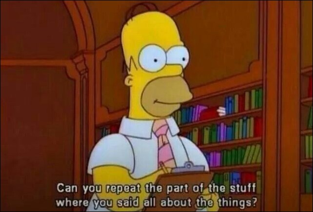 A Simpons meme related to information overload.